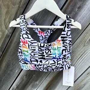 NWT Athleta Pride Multicolor Ultimate Sports Bra A-C Size XXS w/ Padding